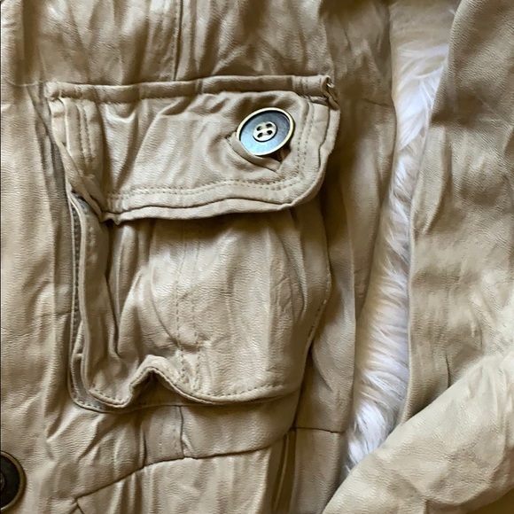 Bar III leather ruched mini jacket in size xs. - Picture 5 of 6